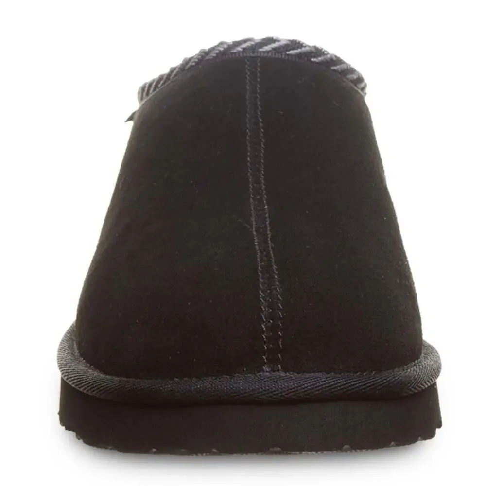 BEARPAW MEN'S BEAU SLIPPER, BLACK, 8.5 M